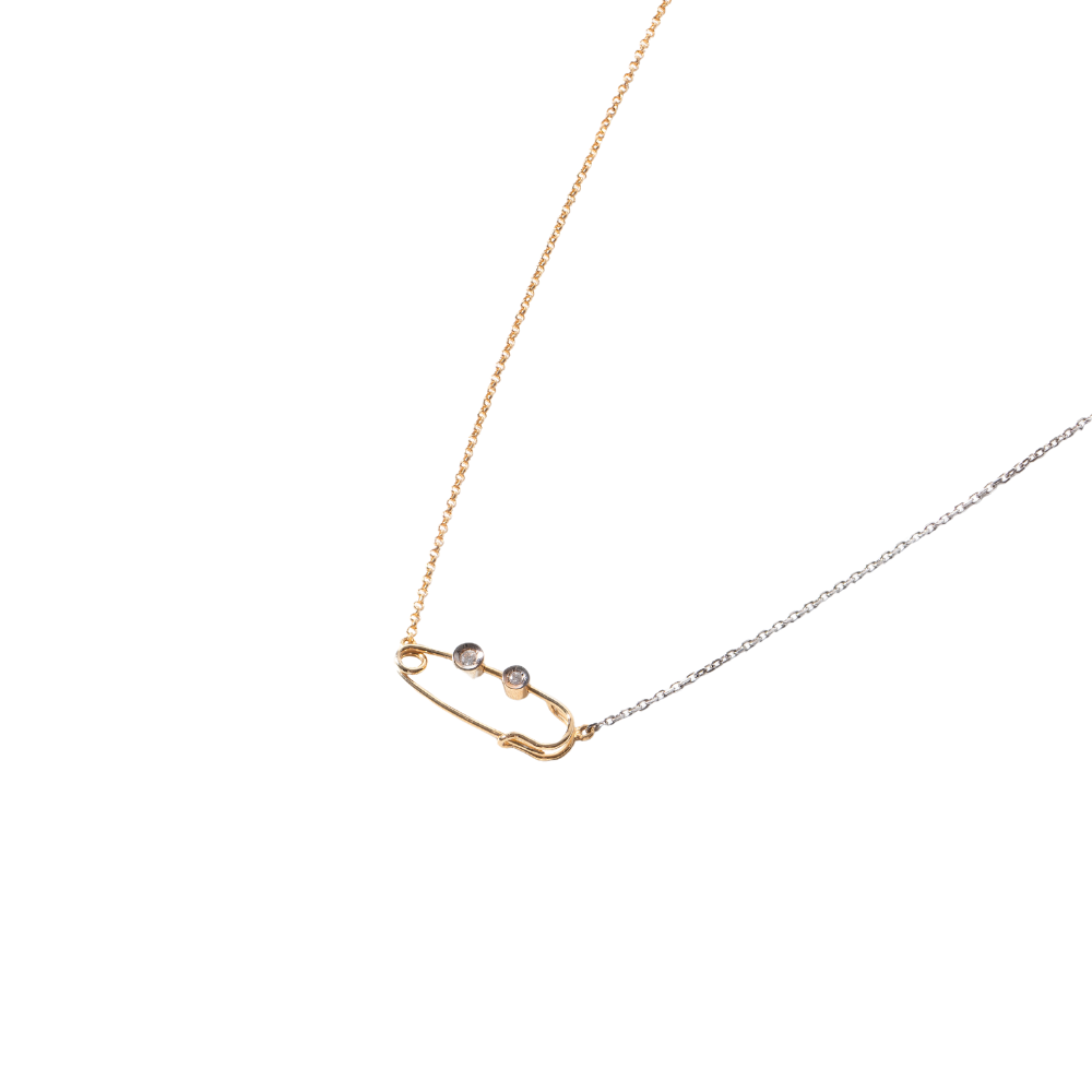 COLAR ALFINETE E DIAMANTE