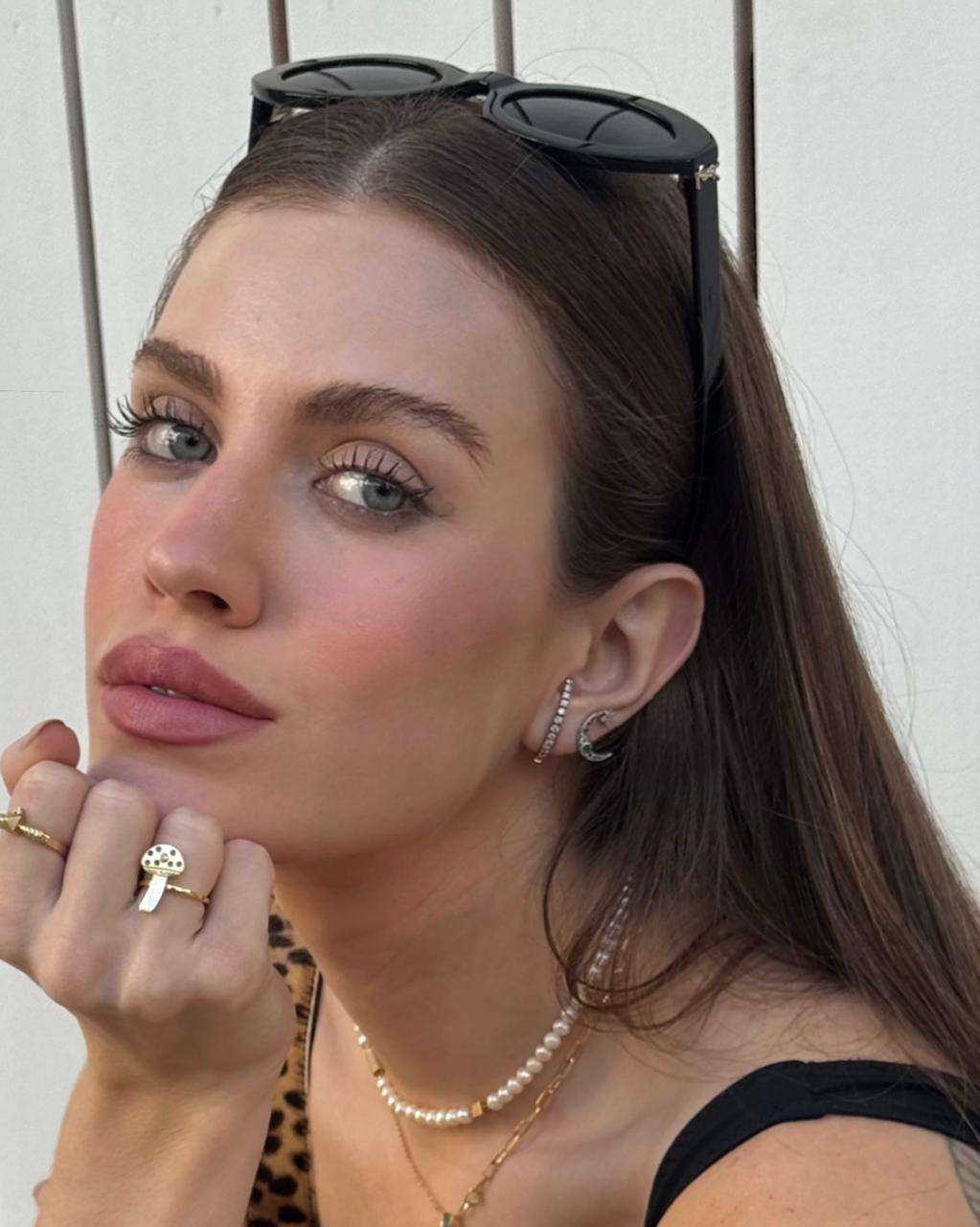 ANEL COGUMELO COM GEMAS COLORIDAS