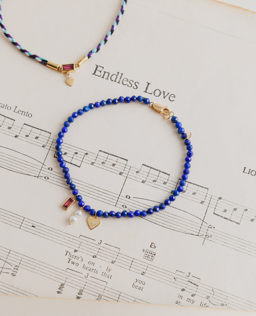 PULSEIRA GUARTZO AZUL COM TURMALINA ROSA