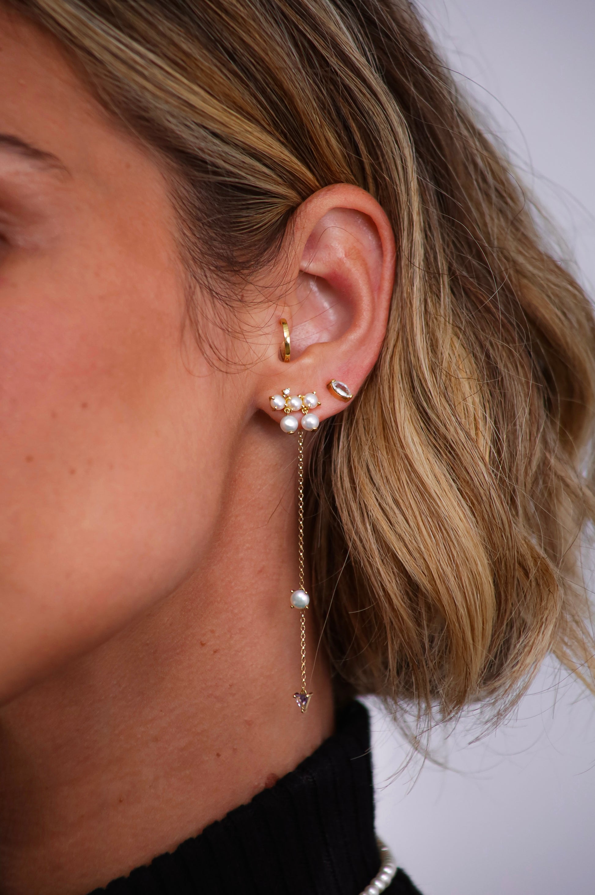 PINGENTE ENCAIXE COM PÉROLA E AMETISTA