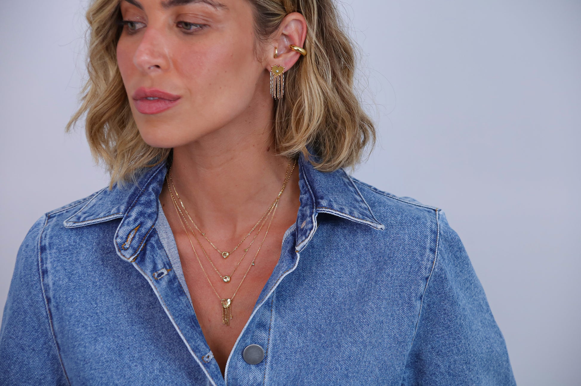 COLAR PONTO DE LUZ COM CITRINO E DIAMANTE