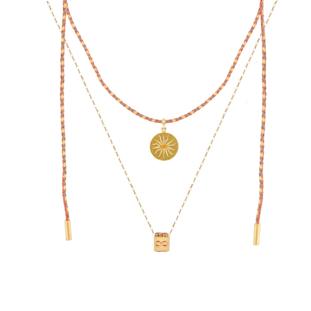 COLAR FIO CORDA COM PONTEIRAS