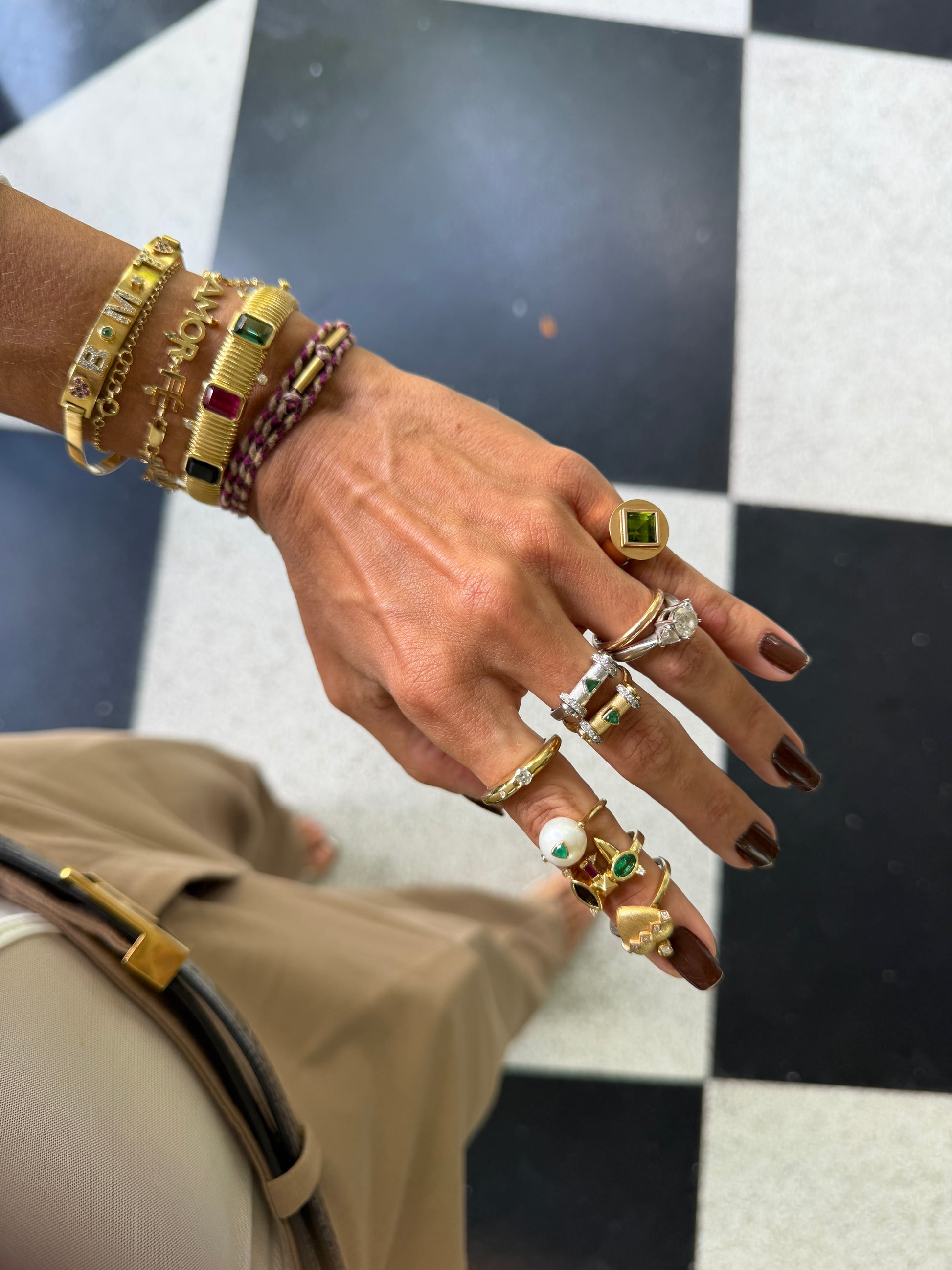 ANEL DEDINHO COM PERIDOTO