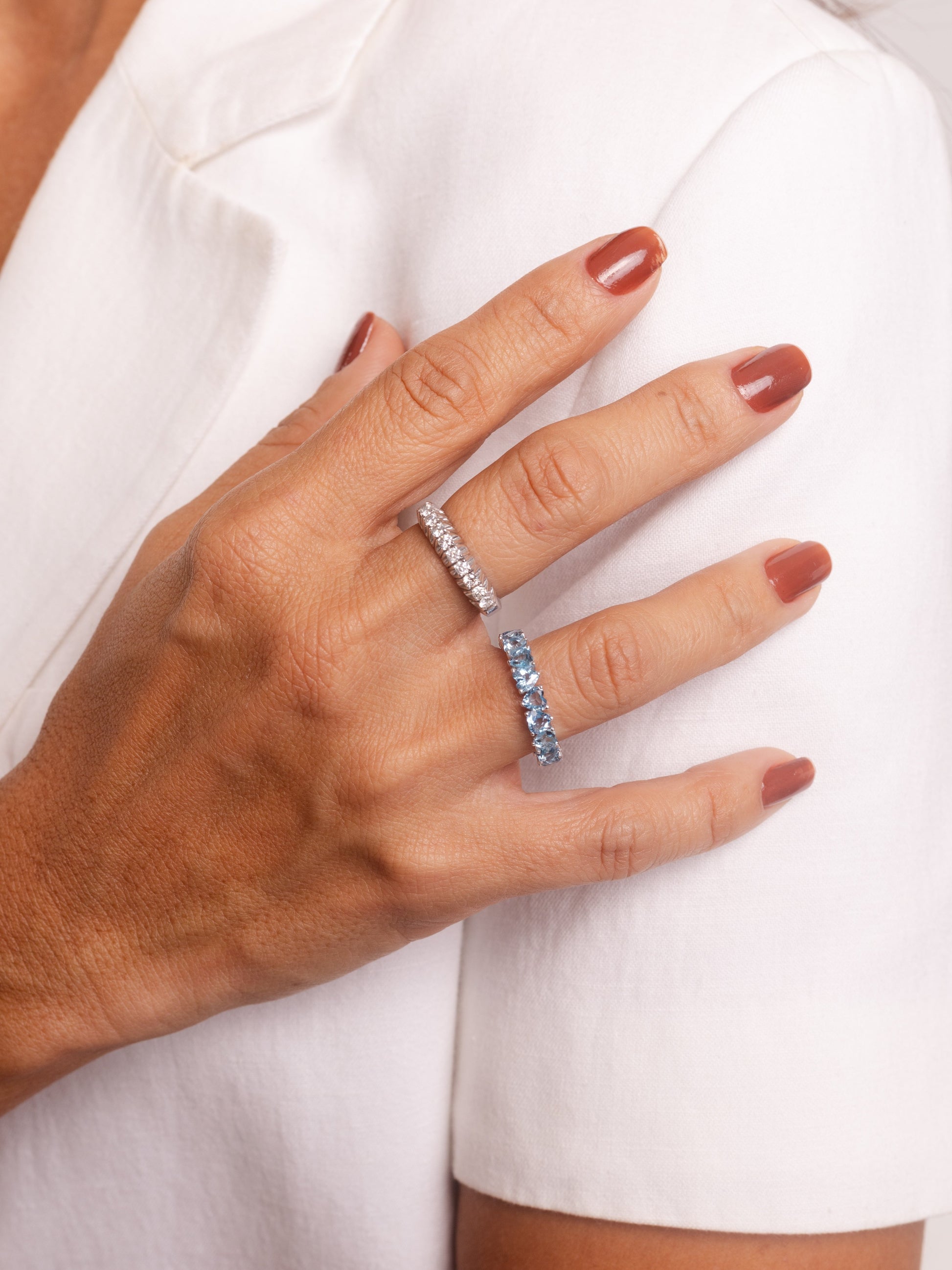 ANEL ALIANÇA CORAÇÃO COM TOPÁZIO SWISS