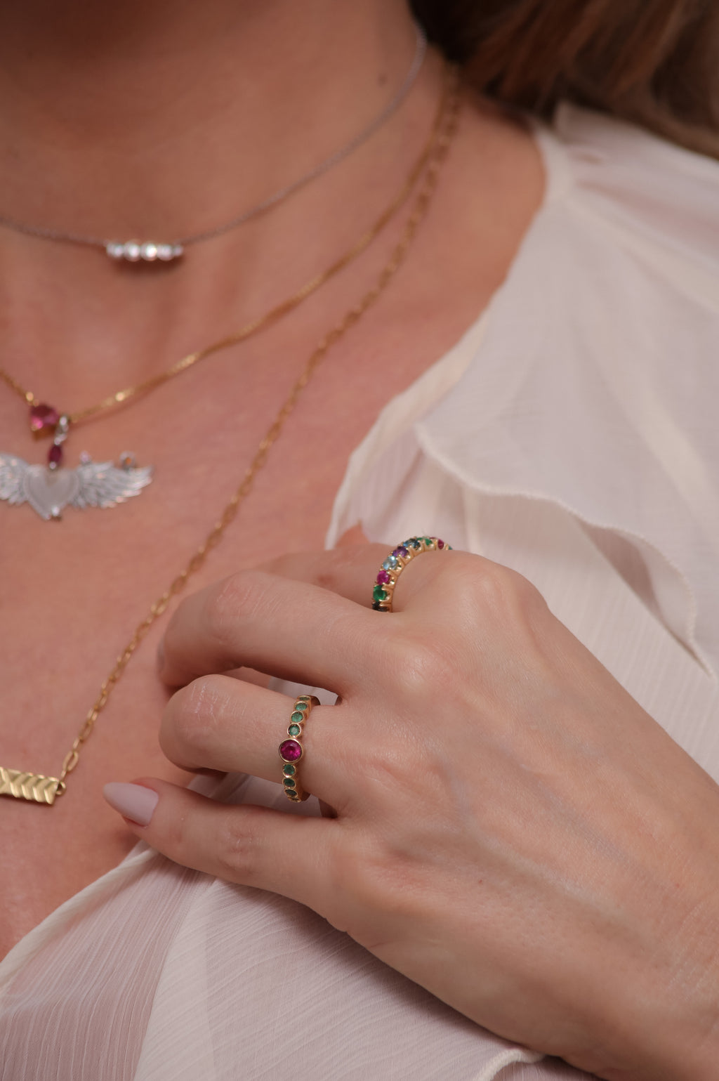 ANEL ALIANÇA MULTIGEMAS