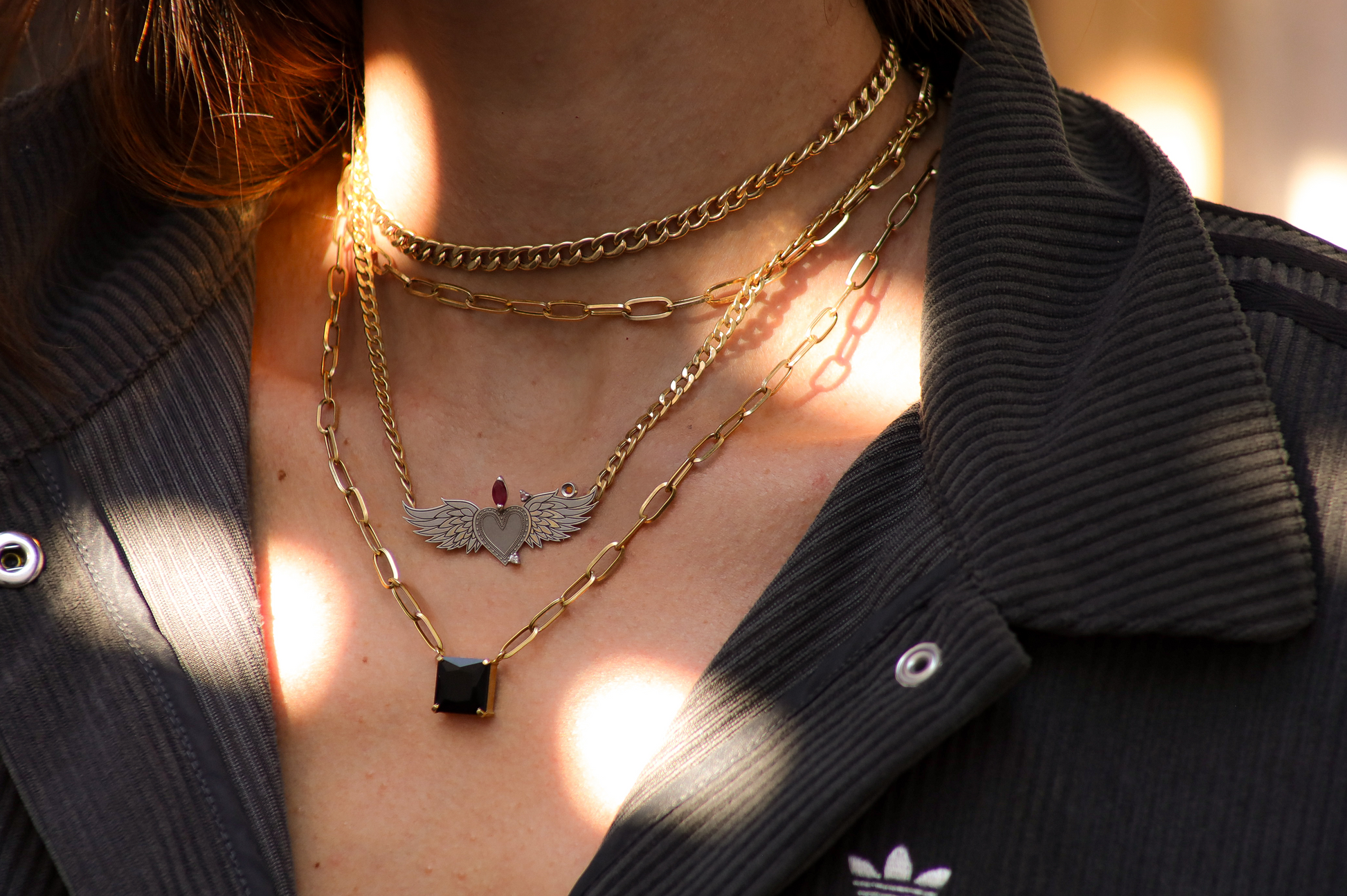 CHOKER GRUMMER COM CORAÇÃO ASAS