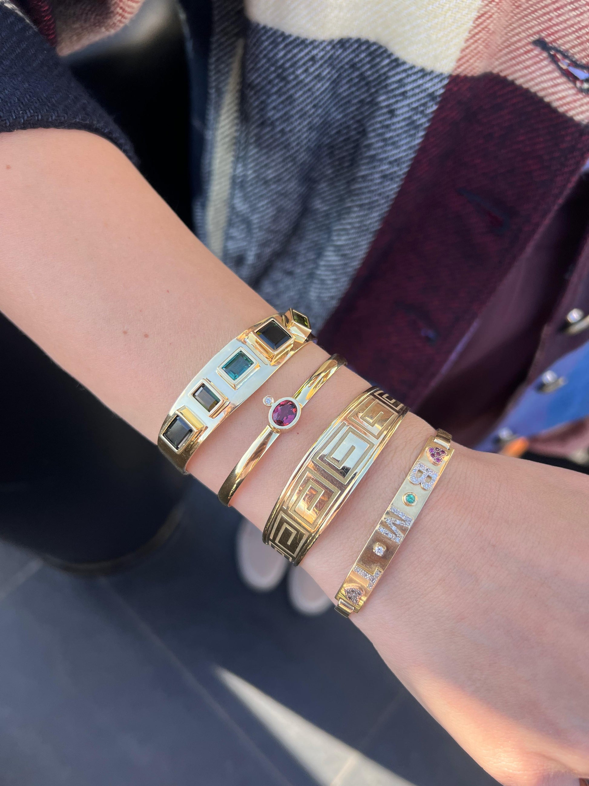 BRACELETE TURMALINAS E DIAMANTES