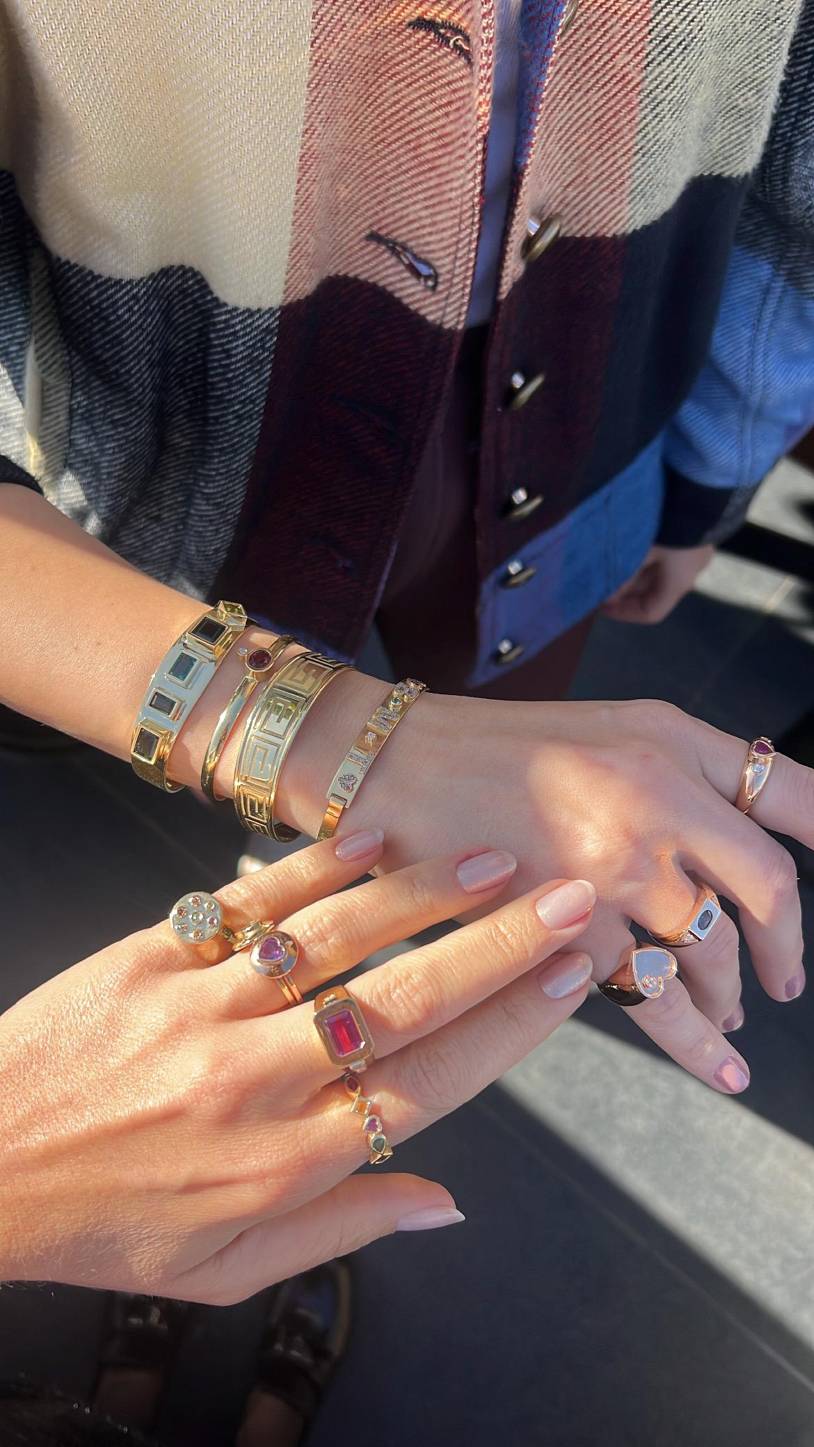 ANEL DEDINHO GEMAS COLORIDAS