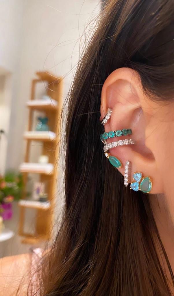 BRINCO NAVETE COM DIAMANTE