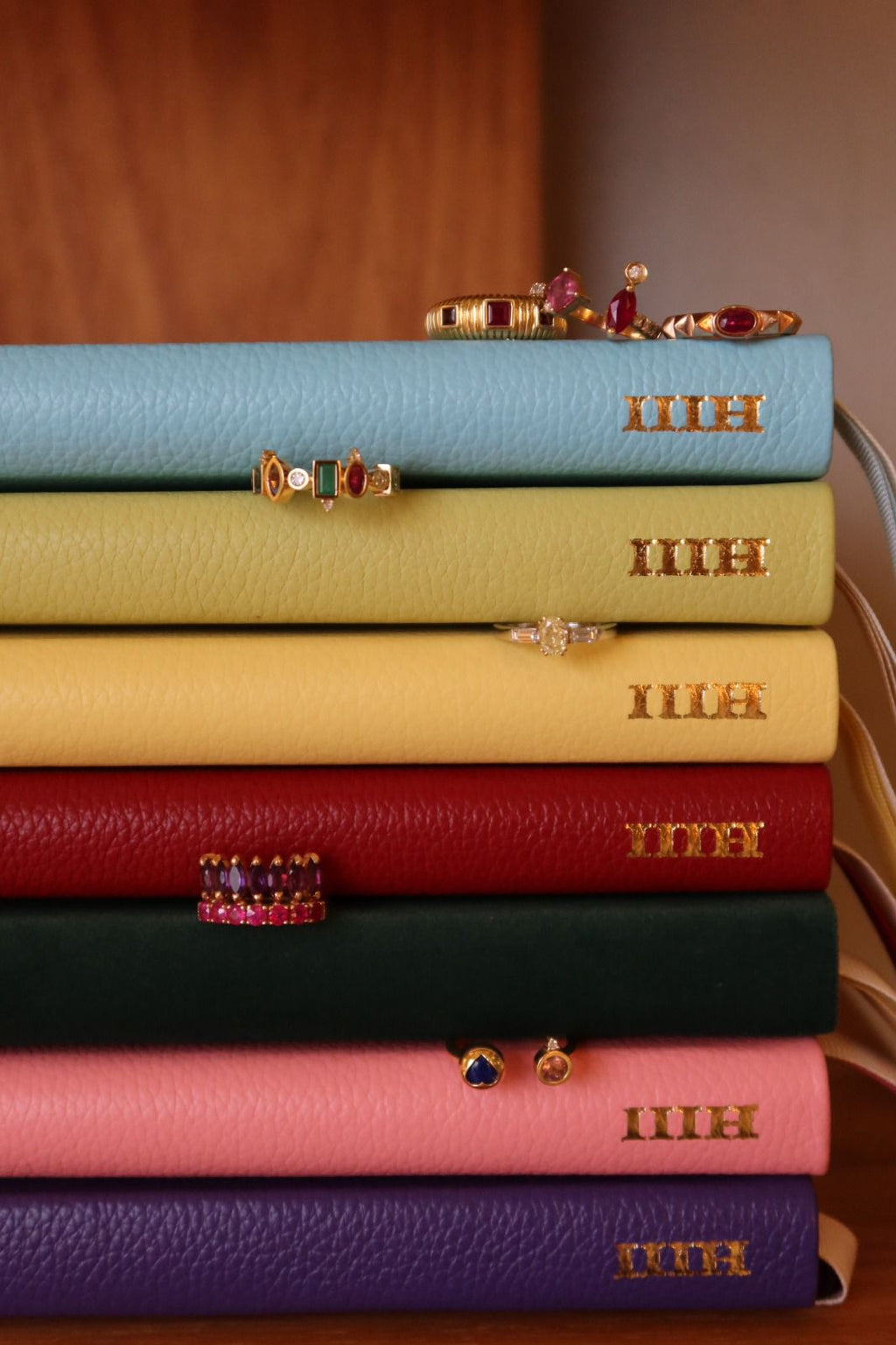 ANEL BOLD COM RUBI E TURMALINA