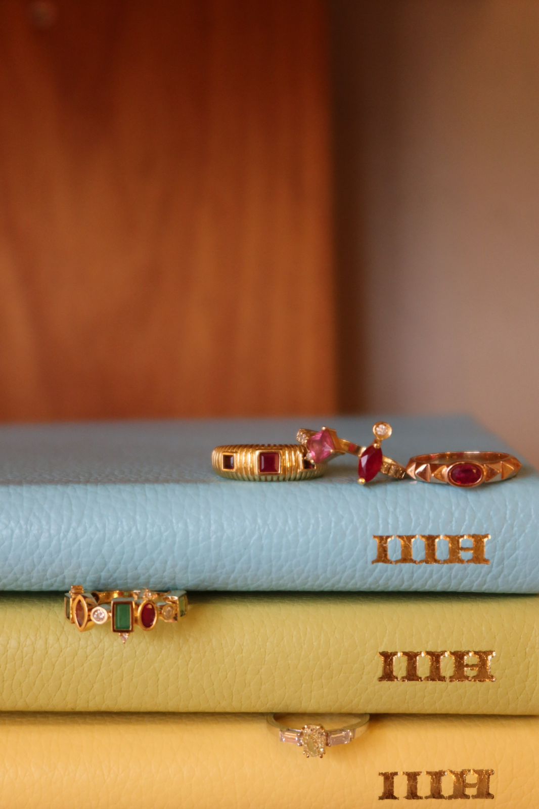 ANEL BOLD COM RUBI E TURMALINA