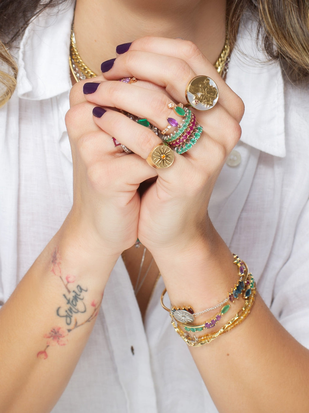 ANEL DEDINHO COM SOL E MANDARIM