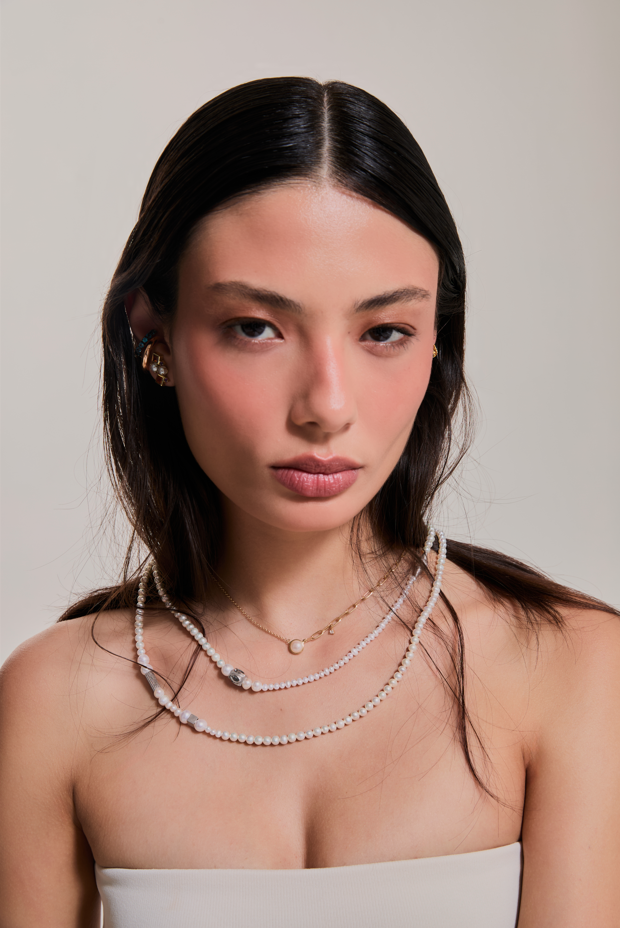 COLAR PONTO DE LUZ COM PÉROLA