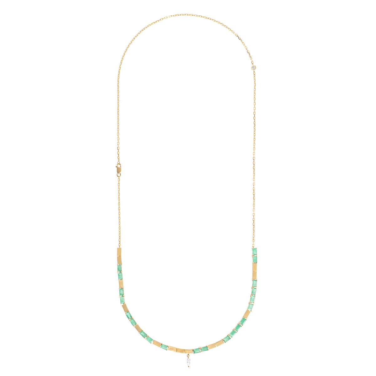 MAXI COLAR BAGUETES DE ESMERALDA