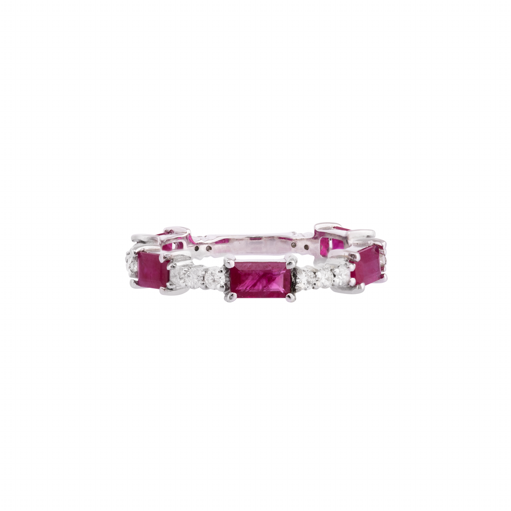 ANEL ALIANÇA COM ESMERALDAS E DIAMANTES