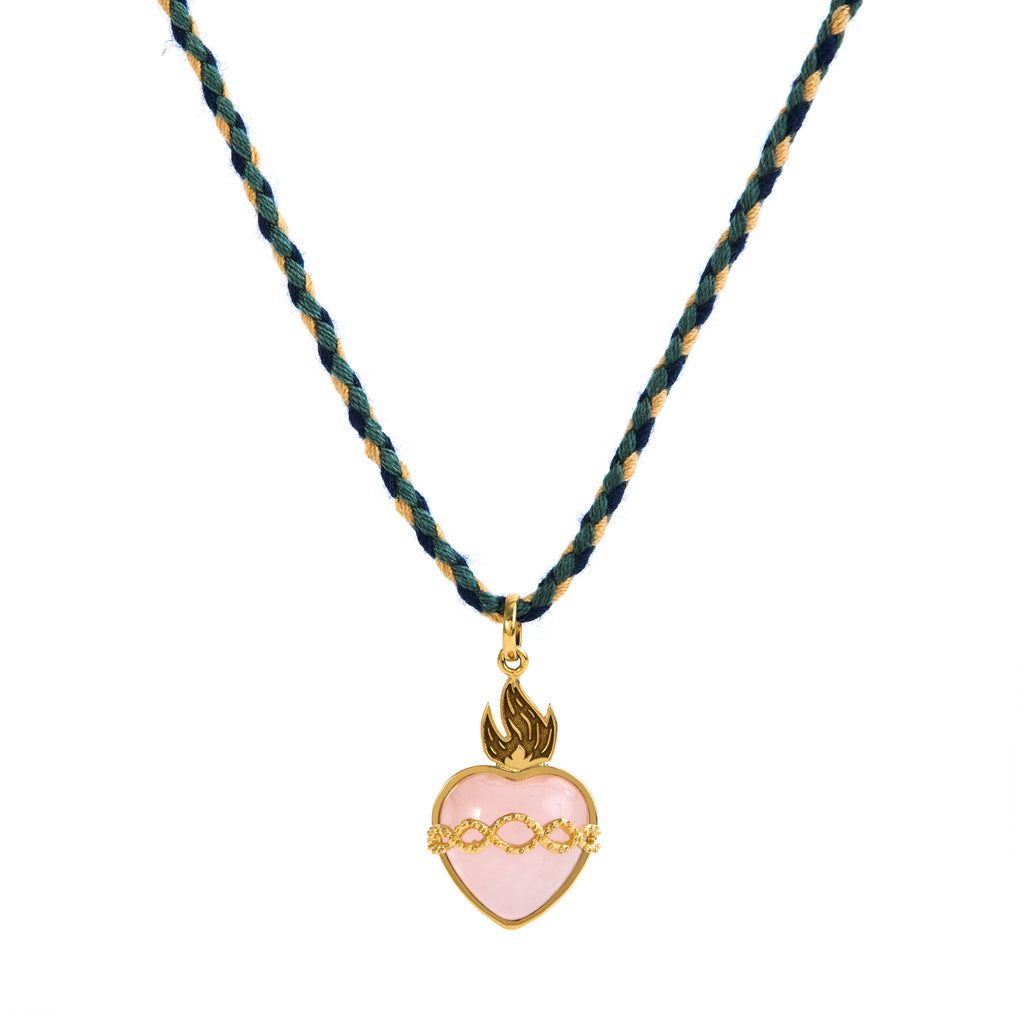 PINGENTE CORAÇÃO CHAMAS