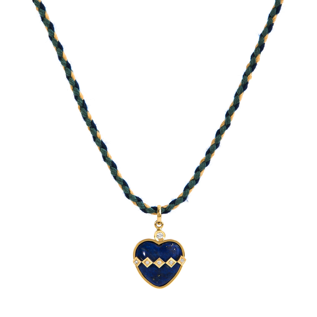 PIGENTE CORAÇÃO COM GEMA E DIAMANTES