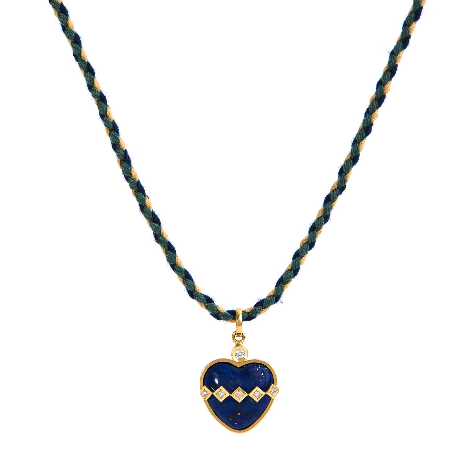 PIGENTE CORAÇÃO COM GEMA E DIAMANTES