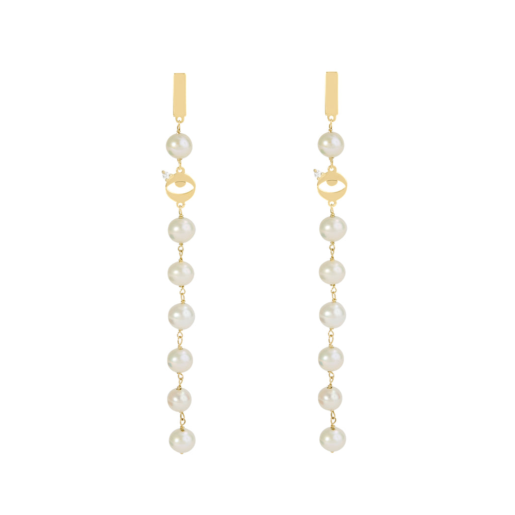 BRINCO PÉROLAS COM OLHO GREGO