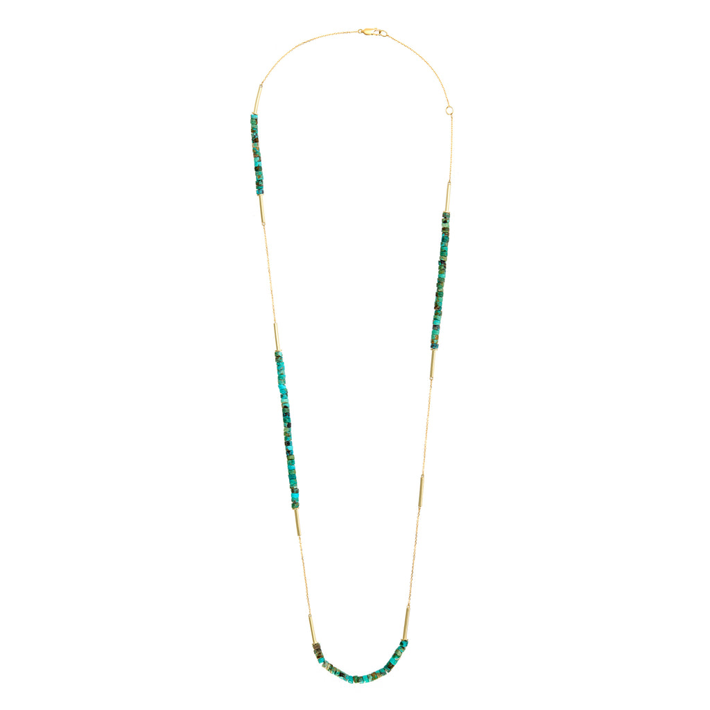 COLAR MAXI FIO TURQUESA