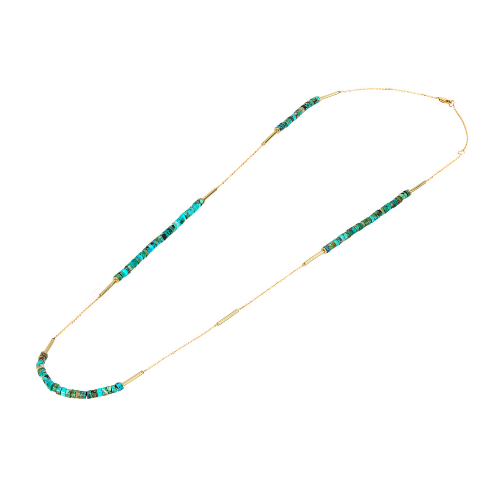 COLAR MAXI FIO TURQUESA