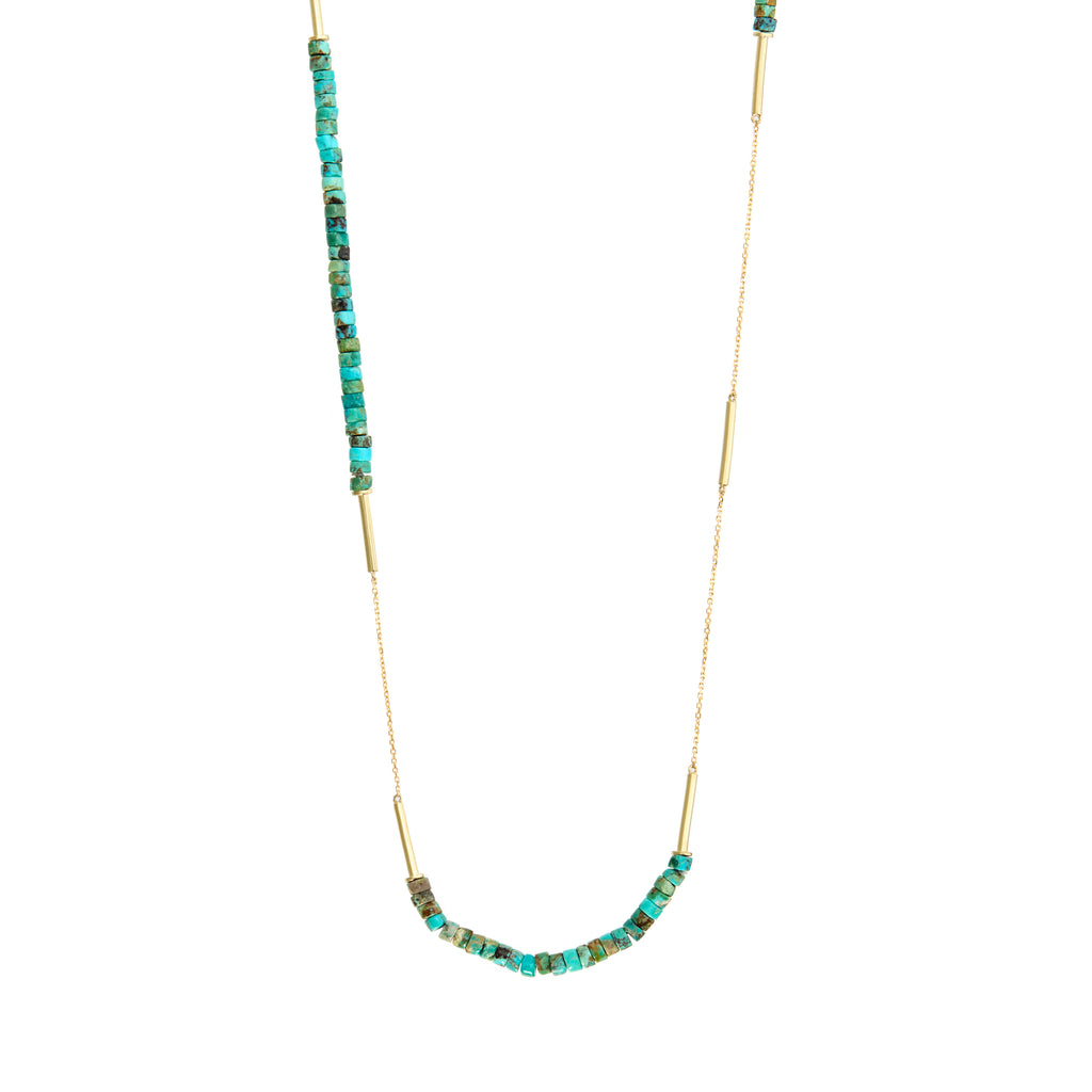 COLAR MAXI FIO TURQUESA