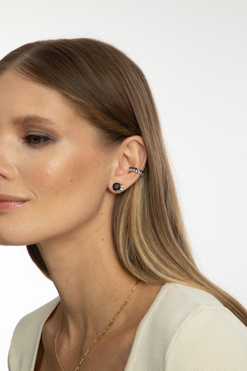 PIERCING DIAMANTES NEGROS E DIAMANTES BRANCOS