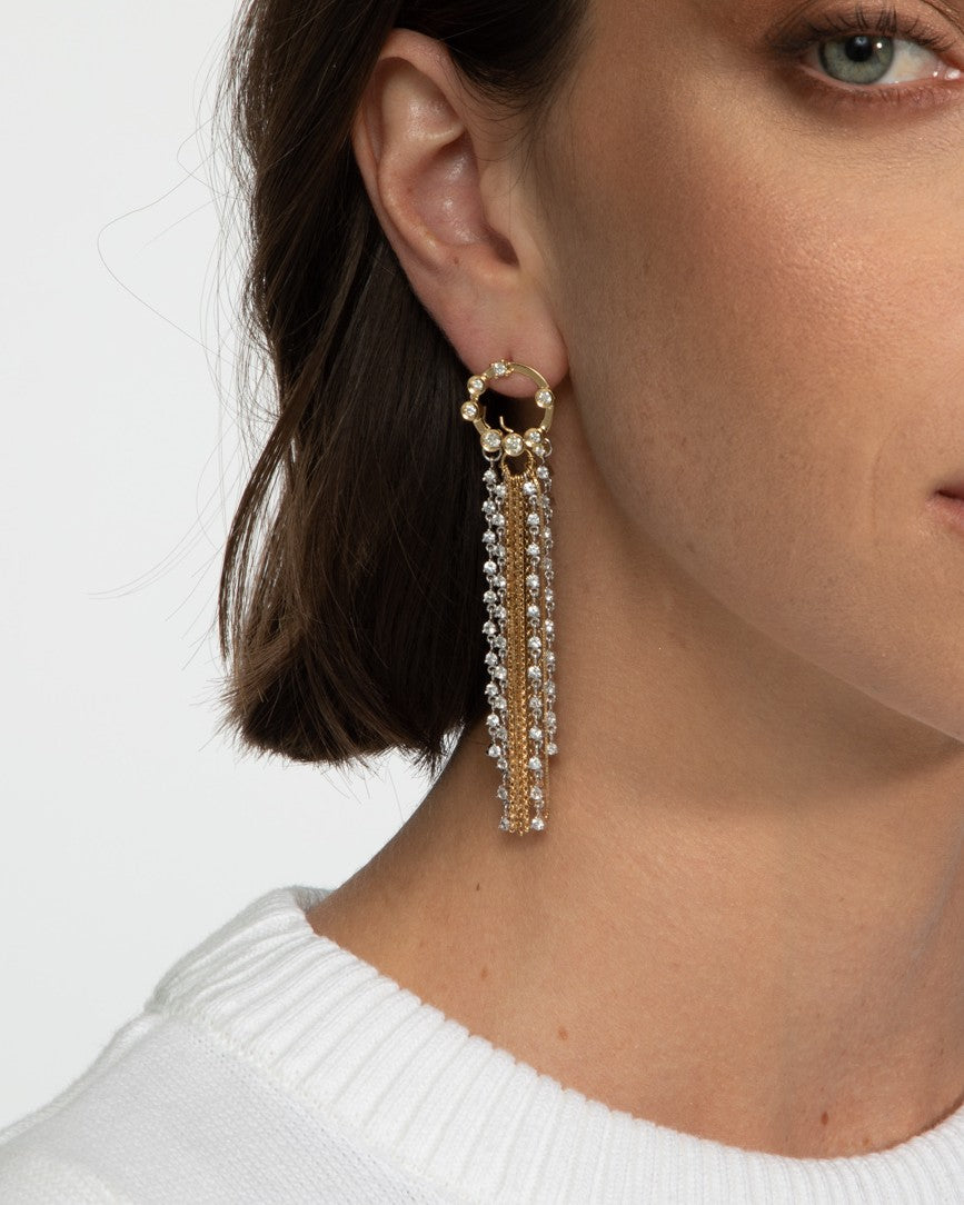 BRINCO ARGOLA PARA ENCAIXE COM DIAMANTES