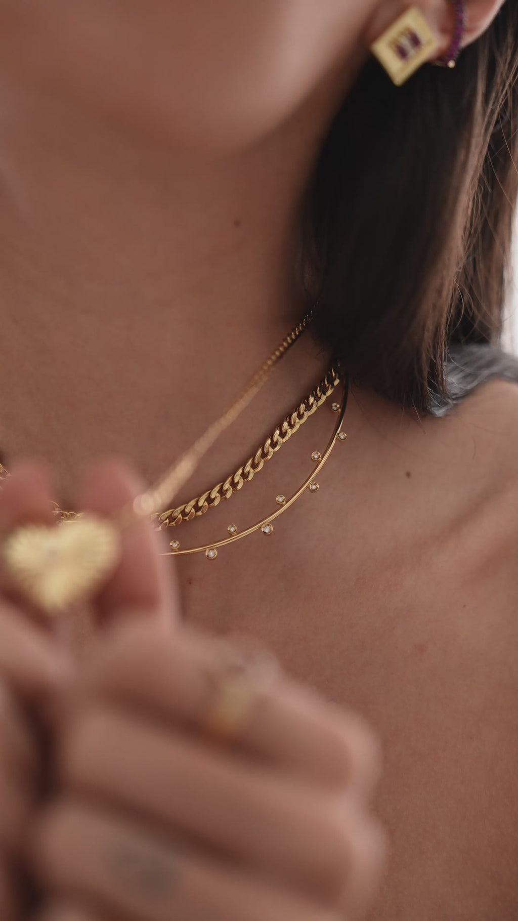 PINGENTE OLHO COM DIAMANTE